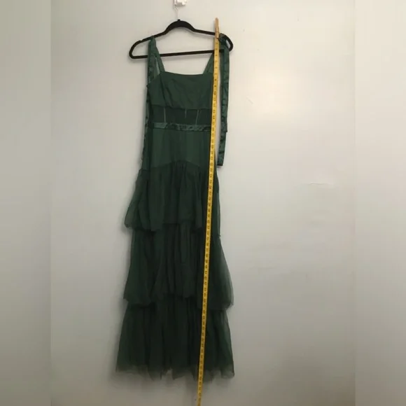 Lulu's Deep Green Layered Maxi Dress - Picture 2 of 12